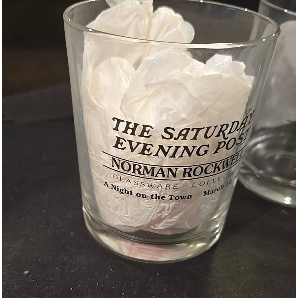 Saturday Evening Post Norman Rockwell Glassware Collection Glasses Set - Picture 3 of 5